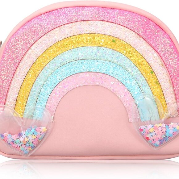 Ultra-Lightweight Glittering Rainbow Crossbody Purse for Kids - Stylish Fun! - Picture 1 of 7